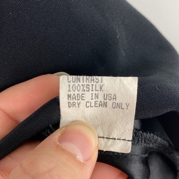 Dina Bar-el Vintage One Shoulder Cocktail Mini Dress Black Size P - Picture 5 of 7